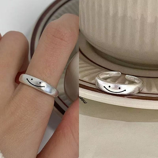 925 Sterling Silver Smiling Silver Ring
