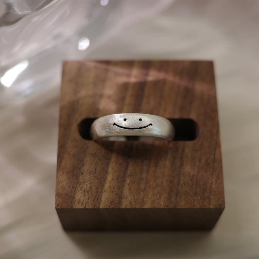 925 Sterling Silver Smiling Silver Ring